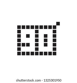 90 Year Anniversary Pixel Number Vector Template Design Illustration