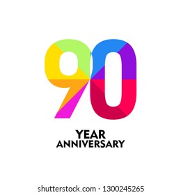 Set 10 50 Years Anniversary Colorful Stock Vector (Royalty Free ...