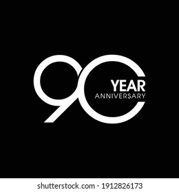 90 Year Anniversary Vector Template Design Illustration, Template Icons, Year Icons Vector