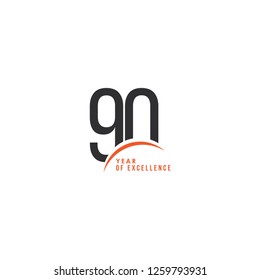 90 Year of Excellence Vector Template Design Illustration