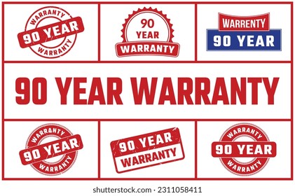 90 Year Warranty Rubber Stamp Set