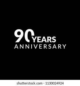 90 years anniversary celebration simple logo