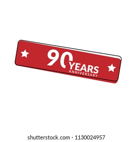 90 years anniversary celebration simple logo