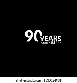 90 years anniversary celebration simple logo