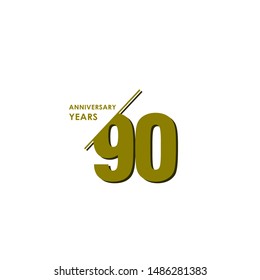 90 Years Anniversary Celebration Vector Template Design Illustration
