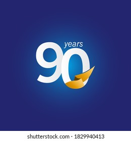 90 Years Anniversary Celebration Vector Template Design Illustration