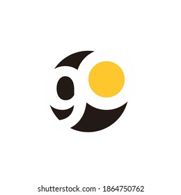 90 Years Anniversary Celebration Vector Template Design Illustration