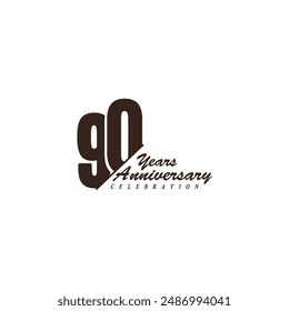 90 Jahre Jubiläumsfeier Vektorgrafik Vorlage Design Illustration