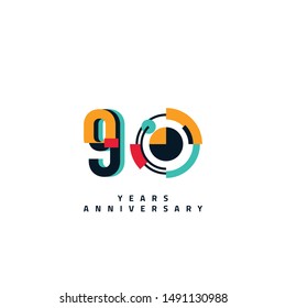 90 Years anniversary design template