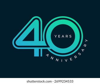 Ilustração vetorial do projeto do aniversário de 90 anos. Modelo de design de logotipo exclusivo de 90 anos. Em cores modernas