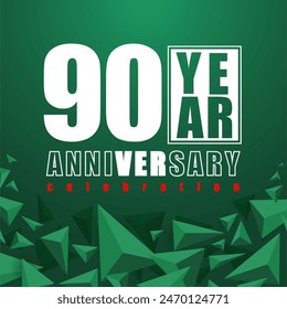 90 Years anniversary elebration vetor template design illustration