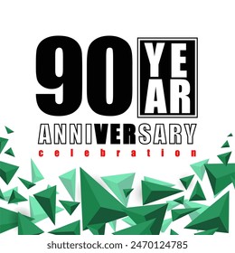 90 Years anniversary elebration vetor template design illustration