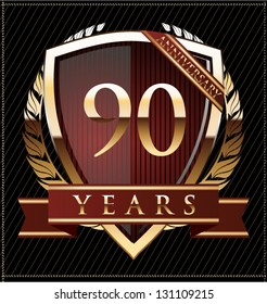 90 years anniversary golden label