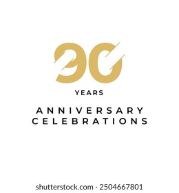 90 years Anniversary logo design concept. Birthday celebrations template.