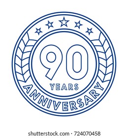 90 years anniversary logo template. 