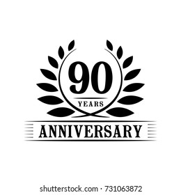 90 years anniversary logo template. 