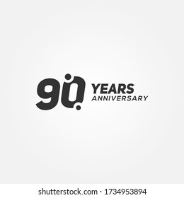 90 Years Anniversary Vector Design