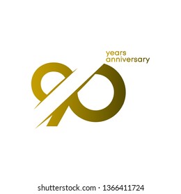 90 Years Anniversary Vector Template Design Illustration