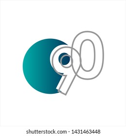 90 Years Anniversary Vector Template Design Illustration