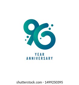 90 Years Anniversary Vector Template Design Illustration