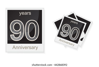 90 years anniversary.90 anniversary template design.Vector illustration.