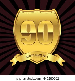 90 years anniversary.90 anniversary template design.Vector illustration.