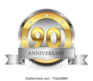 90 years anniversary.90th anniversary design template.