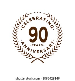 90 years design template. 90th vector and illustration.