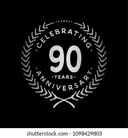 90 years design template. 90th vector and illustration.
