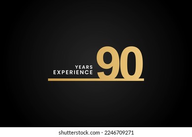 90 years experience or Best 90 years experienced vector illustration. Logos 90 years experience. Suitable for marketing logos related to 90 years of experience in the business or industry.