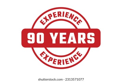 90 Years Experience Rubber Stamp