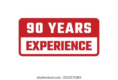 90 Years Experience Rubber Stamp