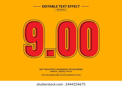 9.00 3D editable text effect template