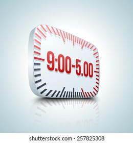 from 9:00 to 5:00