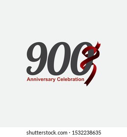 900 Anniversary celebration vector design template