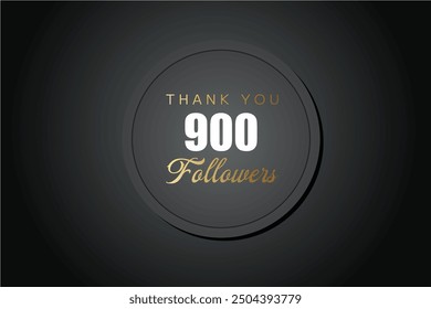 900  followers celebration. Thank you 900 followers congratulation template banner. banner for social 900 friends and followers. celebrate subscribers and followers.
