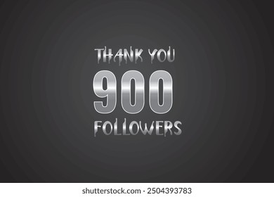 900  followers celebration. Thank you 900 followers congratulation template banner. banner for social 900 friends and followers. celebrate subscribers and followers.
