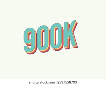 900 mil Obrigado seguidores, Assinantes atividades de mídia social. Curtir, comentar, compartilhar