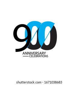 900 Years Anniversary Celebration Elegant Number Vector Template Design Illustration