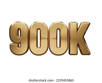 900k follower text effect vector