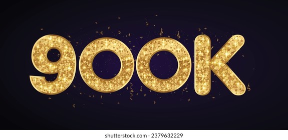 900k gold Glitter Effect illustration vector 