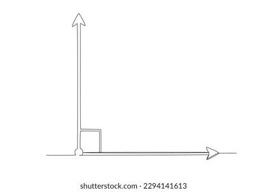 A 90-degree angle. Angles one-line drawing