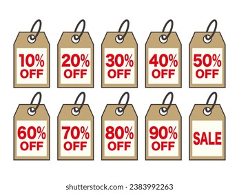 90%off-10%0ff promotional material with price tag product tag style