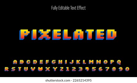 The 90s 80s GAMES TITLE -  editable font effect, Apply from graphics style panel with 250pt font size.