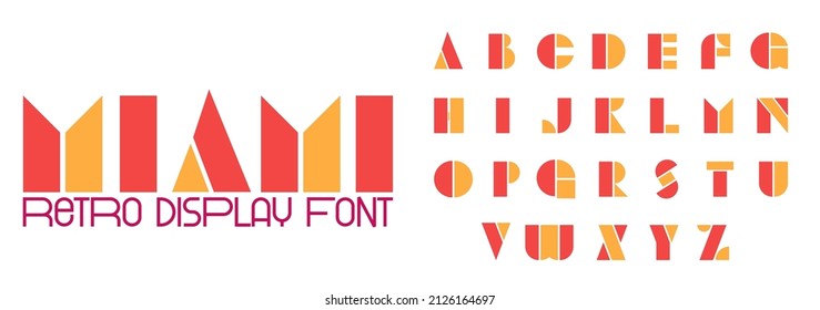 90s 80s Style Geometric Font. Bauhaus Modern Typography. Font for events, promotions, logos, banner, monogram and poster