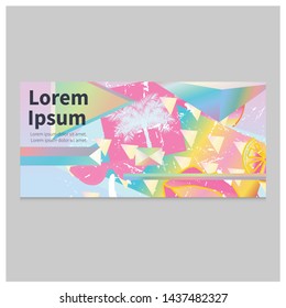 90's and 80`s style vector isolated objects. Vector illustration retro background. glasses, palm tree, lemon slice and sexy lips. stock vector