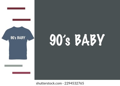 90's baby t shirt design