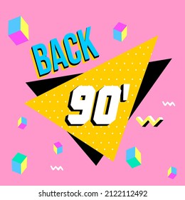 90's background with colorful concept