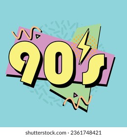 90's Background Icon Vector Graphic