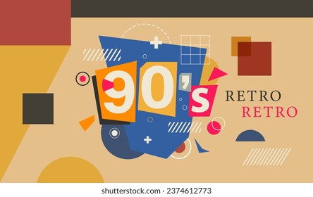 90s background with retro and vintage style full of beautiful memories